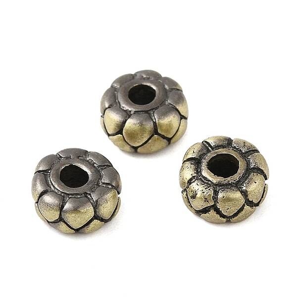 Tibetan Style Rack Plating Brass Bead