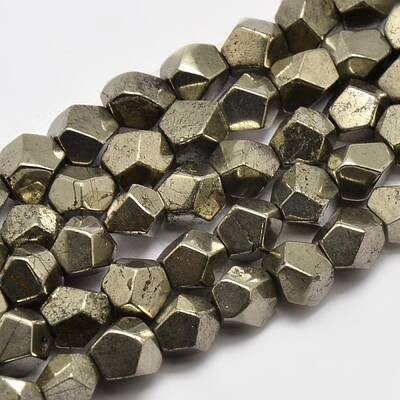 Natural Pyrite Beads Strands