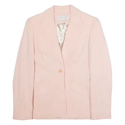 KAREN MILLEN Womens Blazer Jacket Pink Viscose UK 10