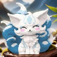 Fox 3D Puzzle Set, 4985pcs/set 3D Puzzle Kit, DIY Craft Model Building Kit, Fun Creative Blocks Building Toy for Birthday...