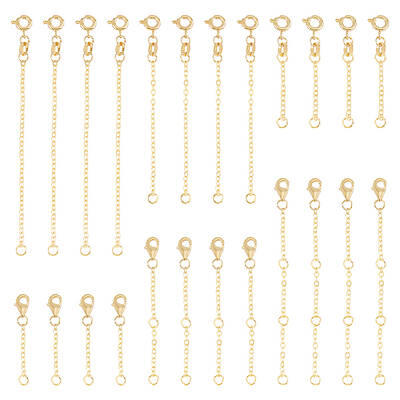 24Pcs 6 Style Brass Cable Chain Extender