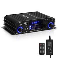 Stereo Audio Amplifier S-288 Bluetooth 5.0 HiFi 4 Channel with USB, FM, Adapter, 600W Integrated Power Amplifier, RMS 40Wx4 M...