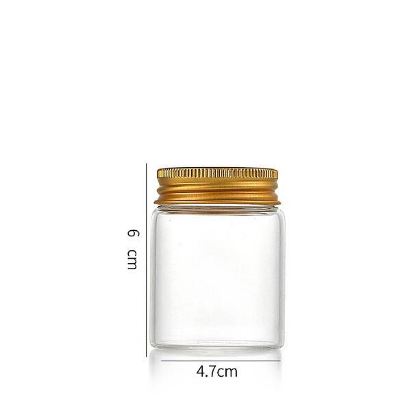 Column Glass Screw Top Bead Storage Tubes