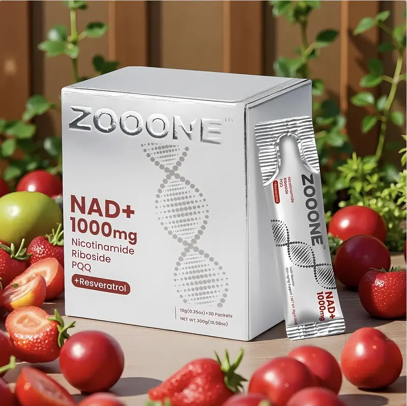 [Save More] ZOOONE NAD+ Berry Flavor Drink Mix 1000mg for Skin Aging Energy & Focus Support 30 Pack US Healthcare Beverage wi...