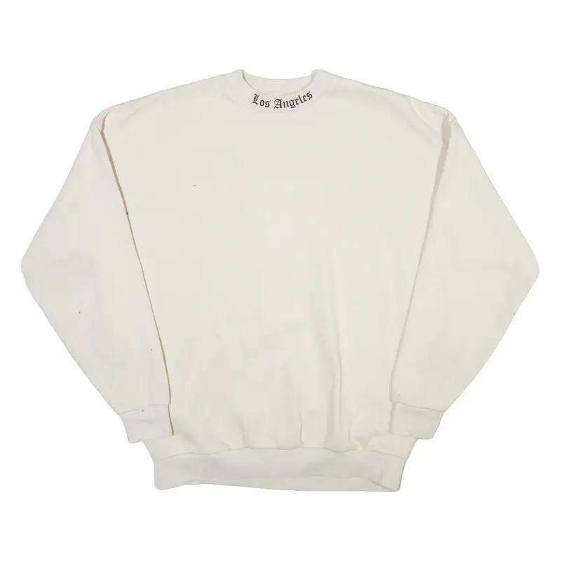 BLACK SQUAD Los Angeles Oversized Mens Sweatshirt White M