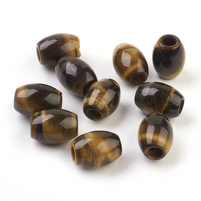 Natural Tiger Eye European Beads