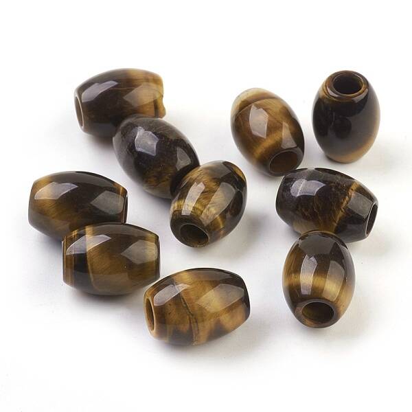 Natural Tiger Eye European Beads