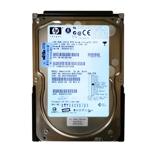 404702-001 HP 146GB Ultra-320 SCSI 10000 3.5-inch 8MB Hard Drive