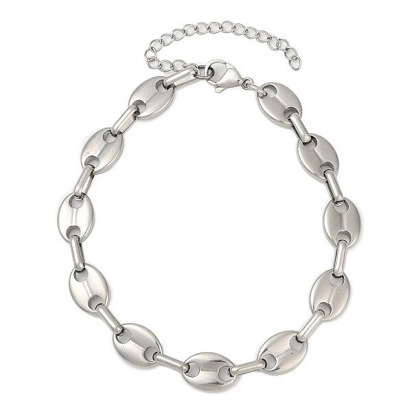 304 Stainless Steel Oval Link Chains Bracelets for Men & Women
