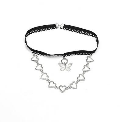 Butterfly Heart Tassel Alloy Thigh Chain