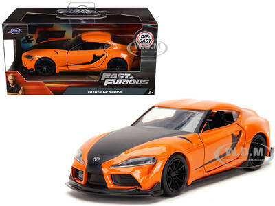 Toyota GR Supra Orange with Black Stripes Fast & Furious 9 F9 (2021) Movie 1/32 Diecast Model Car by Jada