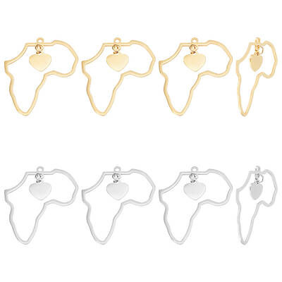 8Pcs 2 Colors 201 Stainless Steel Pendants