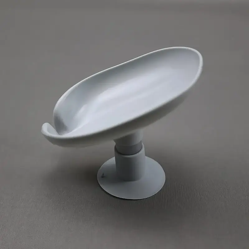 Random Color Creative Leaf Shaped Soap Dish, 1/2 Counts Punch-free Drain Soap Box for Home, Soap Bar Holder, Bathroom Organi...