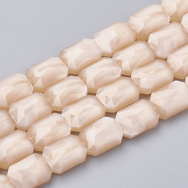 Opaque Solid Color Glass Beads Strands