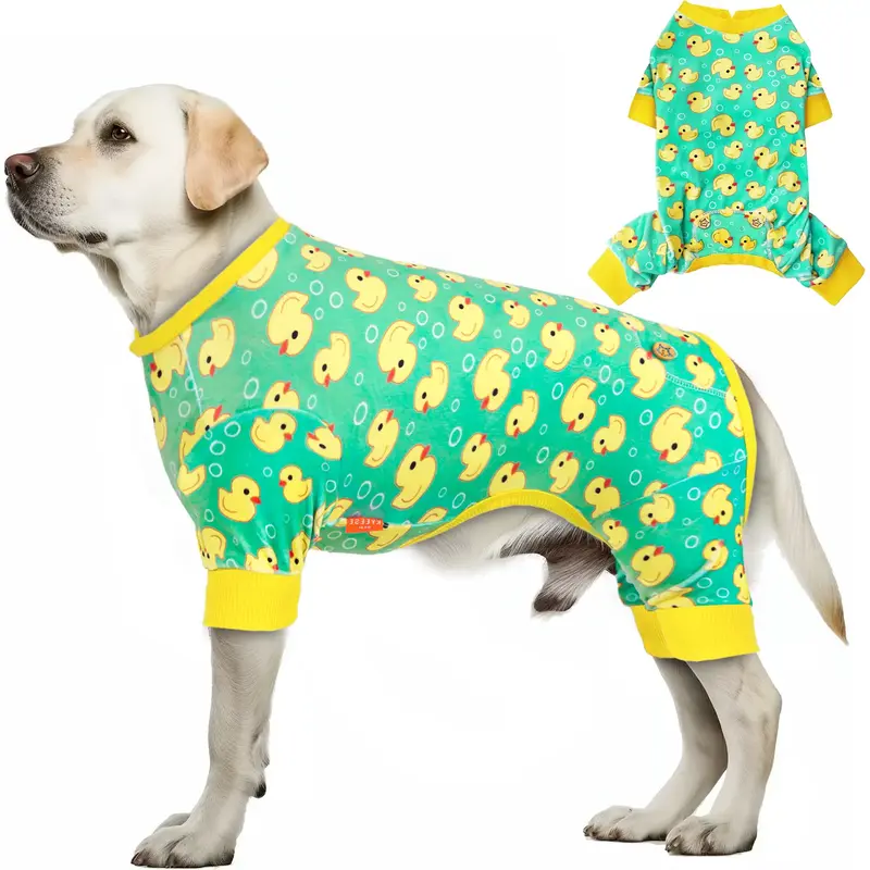KYEESE Cozy Duckie and Comfy Dog Pajamas for Small Pets,Trendy Sleepwear  clothing  for Puppies with Sensitive Skin