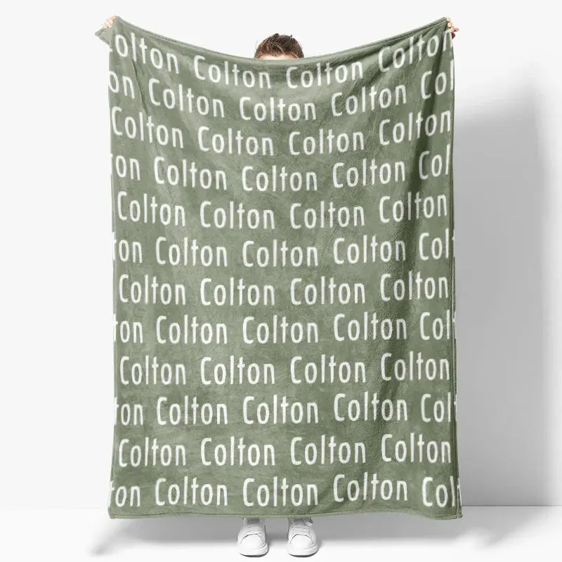 Personalized Blanket Name Funny Letter For Boys Gift - Aperturee