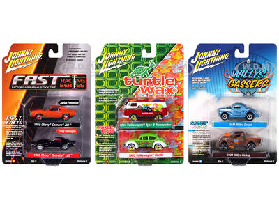 Johnny Lightning 2-Packs 2024 Release 1 Set A of 6 pieces 1/64 Diecast Model Cars by Johnny Lightning