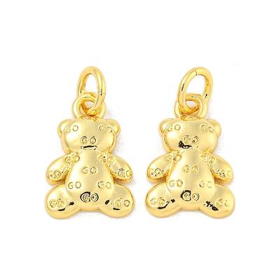 Rack Plating Bear Brass Pendants