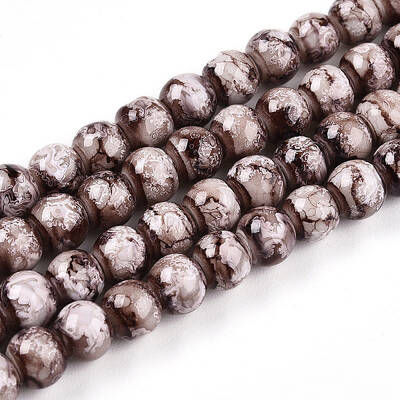 Baking Painted Glass Beads Strands