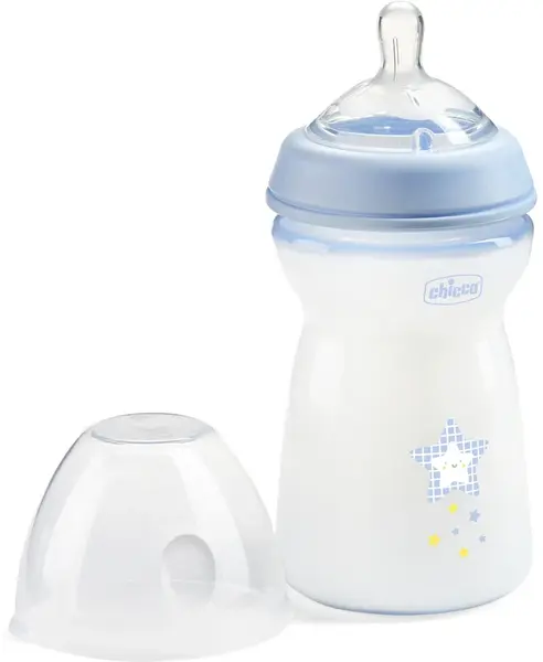 Chicco Naturalfeeling Blue Baby Bottle Fast Flow 330ml 6m