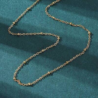 PVD Vacuum Plating 304 Stainless Steel Cable Chains Necklaces