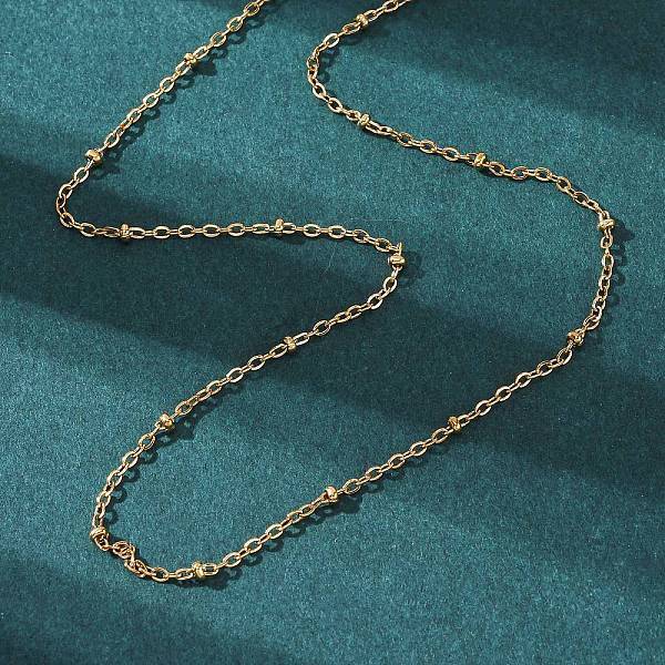 PVD Vacuum Plating 304 Stainless Steel Cable Chains Necklaces