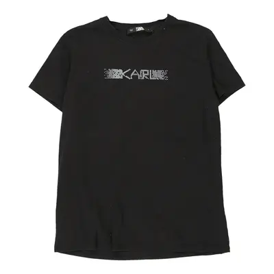 Karl Lagerfeld Spellout T-Shirt - XL Black Cotton | Size: x-large
