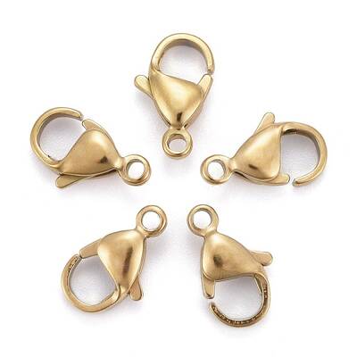 Ion Plating(IP) 304 Stainless Steel Lobster Claw Clasps