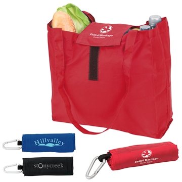 75 Customized Viridis Foldable Tote - 24in Handles & Carabiner
