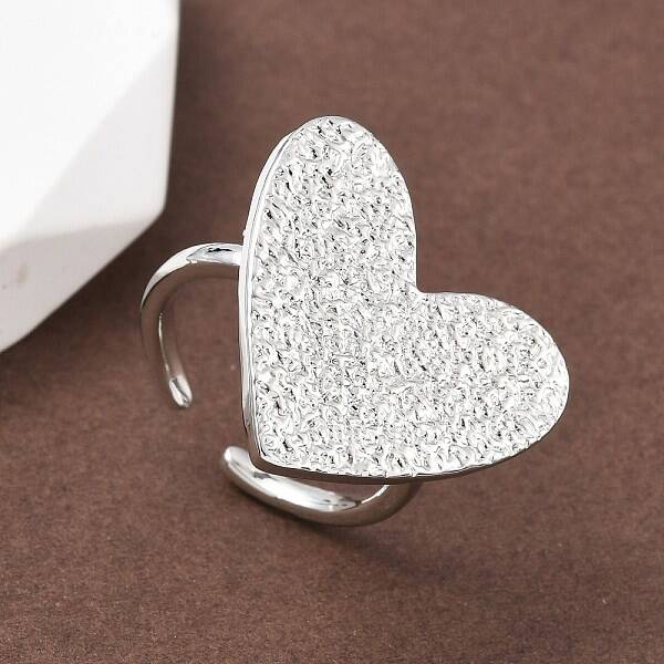 Heart Brass Cuff Rings for Women