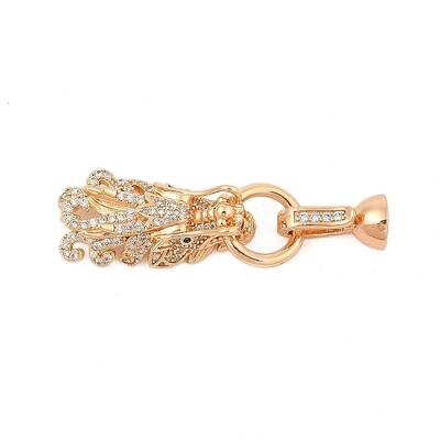 Brass Micro Pave Cubic Zirconia Fold Over Clasps