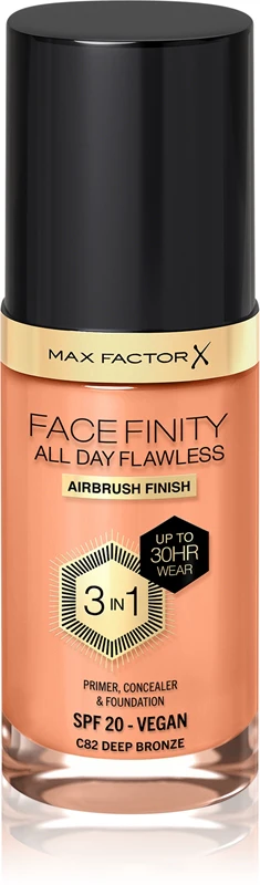 Max factor All Day Flawless Facefinity 3 in 1 - Long-lasting Makeup 30ml C82 Deep Bronze