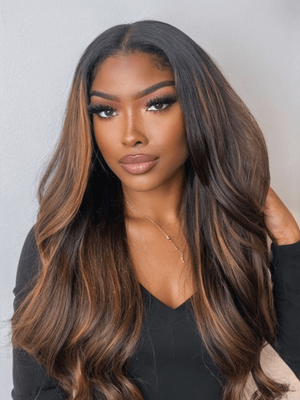 [FB] UNice Bye Bye Knots™ Wig 7x5 Glueless Lace Balayage Highlight Body Wave Wig No Burden