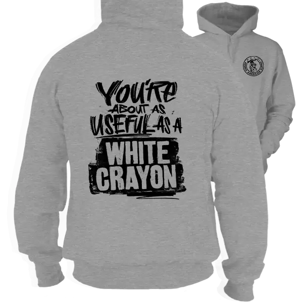White Crayon -Heather Gray Hoodie