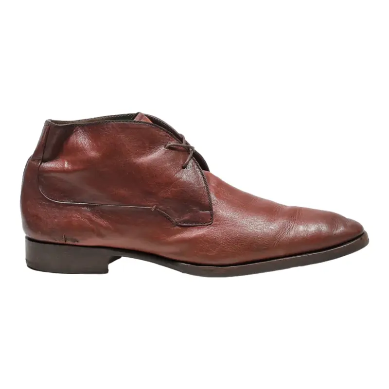 BERLUTI Ankle Boots Brown Leather Mens UK 10.5