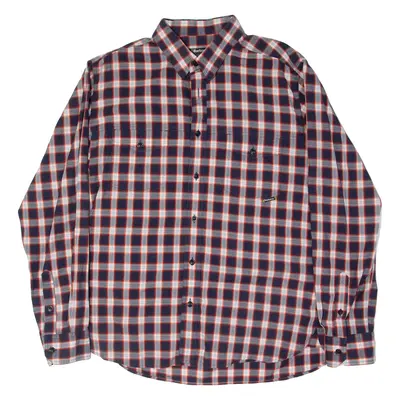 BARBOUR Mens Shirt Blue Plaid Long Sleeve L