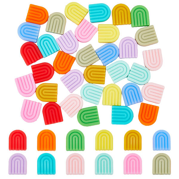 36Pcs 12 Colors Silicone Beads