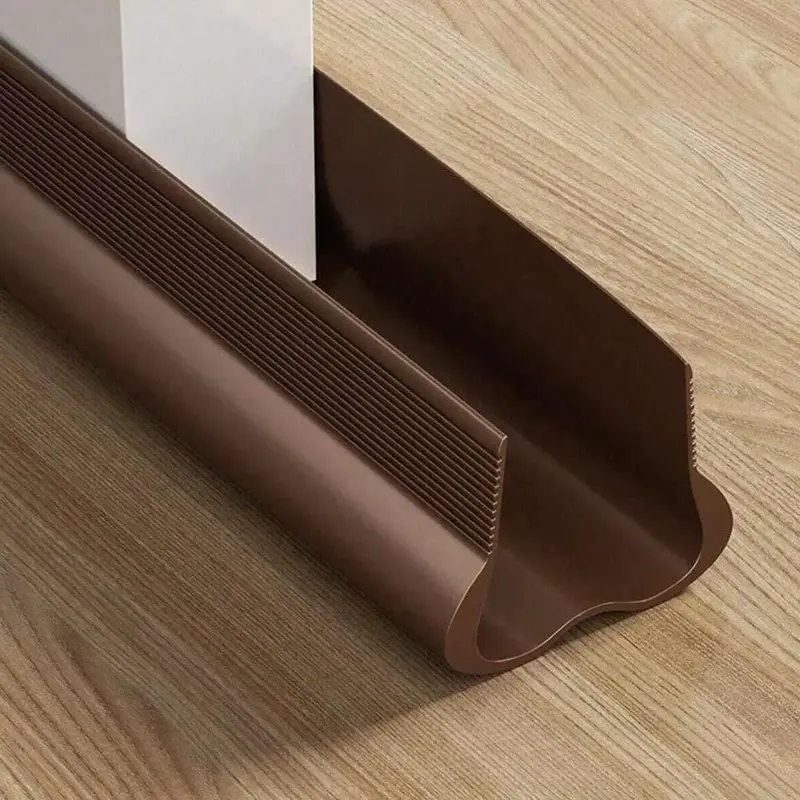 Silent Noise-reducing PVC Door Seal Strip, 1 Count Snap-in Bottom Void Blocker for Windproof, Air-conditioned Rooms & Bedroom...
