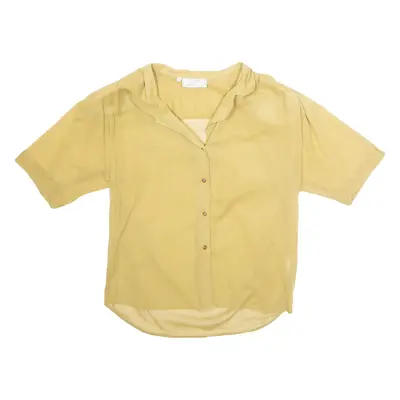 L'ARALDO Womens Blouse Green Collared L