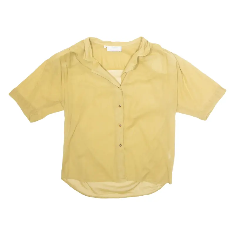 L'ARALDO Womens Blouse Green Collared L