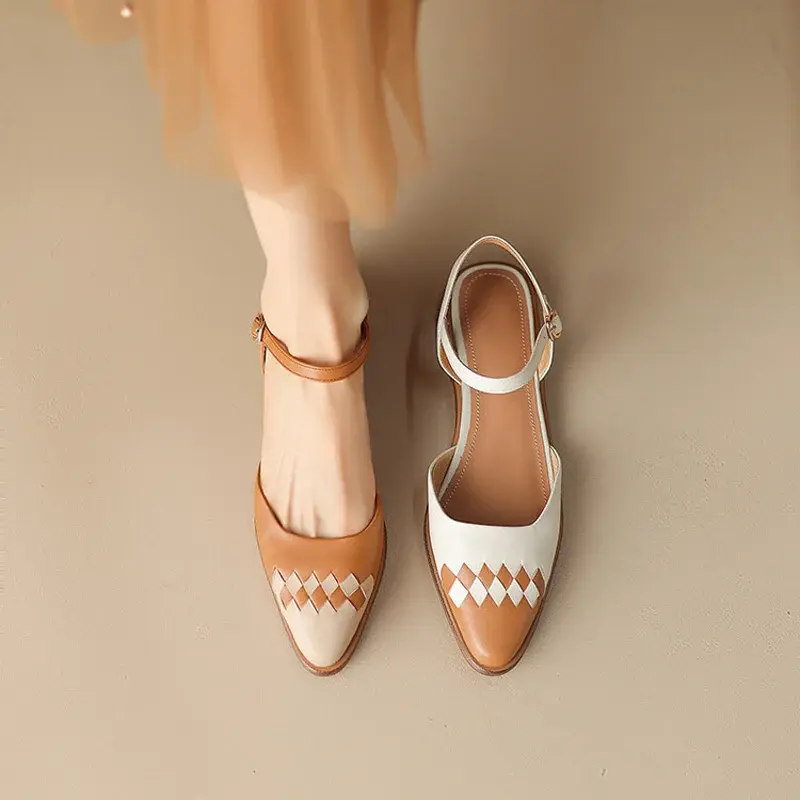 CHIKO Lakisha Pointy Toe Block Heels Slingback Shoes