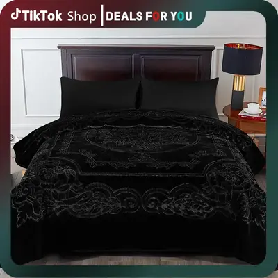 Luxury King Size Blanket - Soft Fleece, Single Ply, 9 lbs, 85 x 95 Inches, Porcelain Embossing