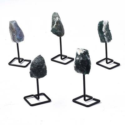 Natural Moss Agate Display Decorations