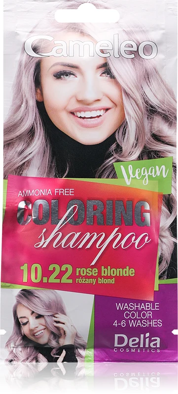 Delia Cosmetics Cameleo colored shampoo for hair color 10.22 Pink Blonde 40 ml