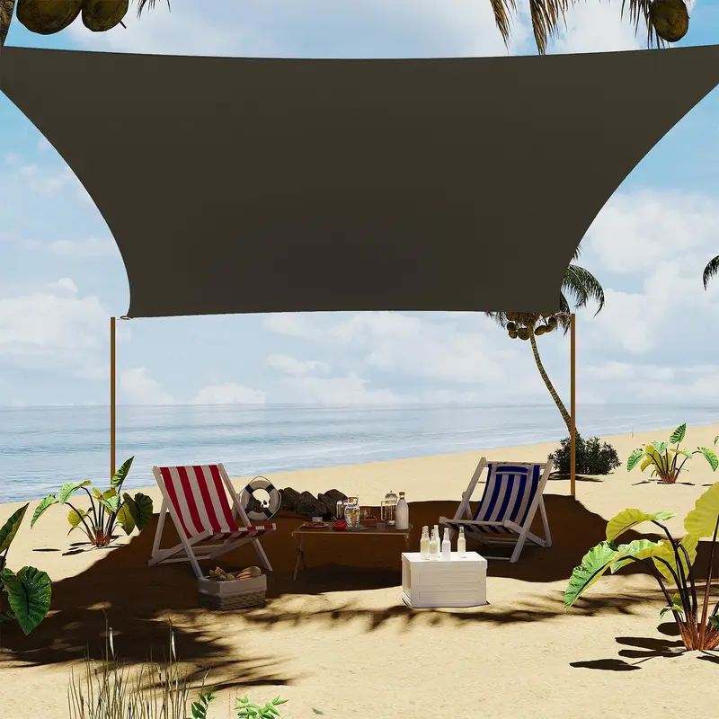 Garvee Heavy Duty UV Block Rectangular Sun Shade Sail Canopy – Outdoor Patio, Backyard & Garden Protection – 12x16FT – ...