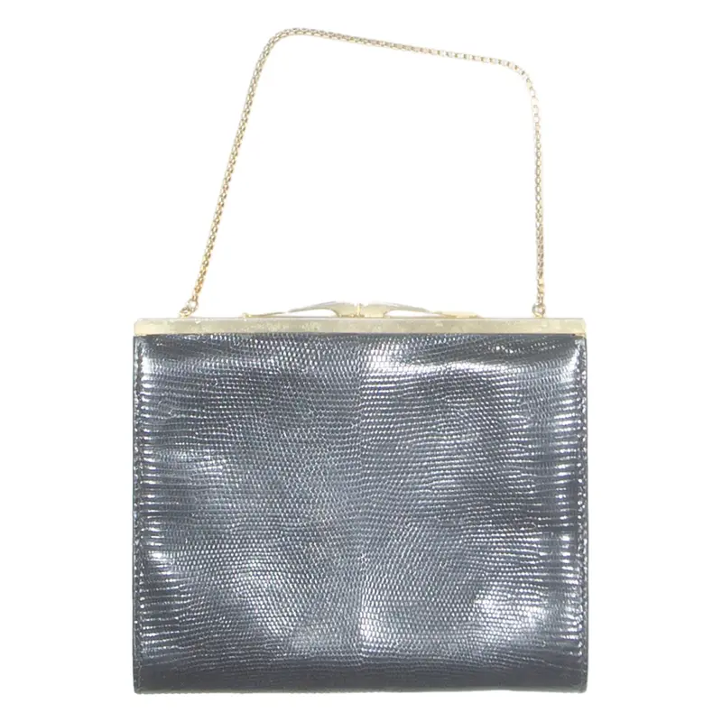 Womens Clutch Bag Black Leather Animal Print