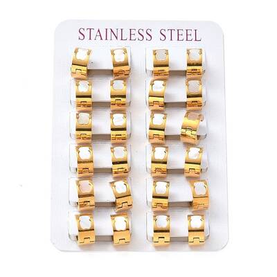Natural Shell Bottle Shape Chunky Hoop Earrings