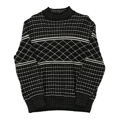 Kenzo Jumper - Large Black & White Merino Wool | Size: x-large