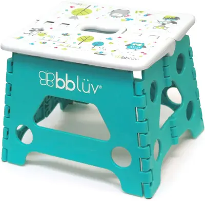BBLÜV Stëp Folding Step Stool for Children 22 x 18 x 18.2cm Aqua 18m+