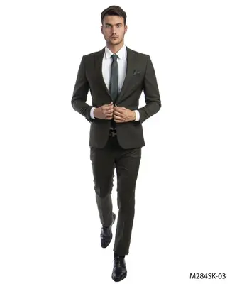 Tazio Men's 2pc Skinny-Fit Suit - Bold Colors